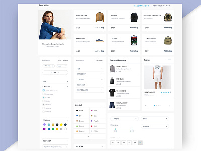 Lisiting Page elements detail e commerce experience fashion listing listing page pdp product sketch ui user interface ux