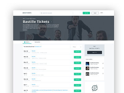 Band Ticket page V1