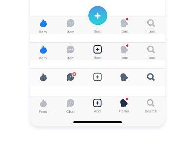 ToolBar experiment app appdesign design iconography icons ios11 iphonex market shop toolbar
