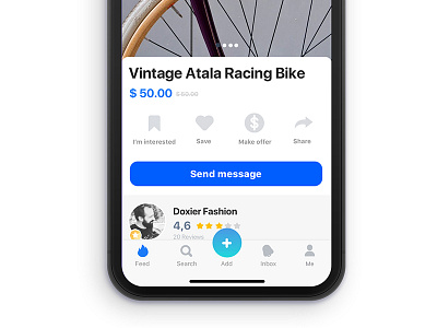 03 Market Place - Product Detail Page app appdesign design feed iconography icons iphonex market shop ui ux