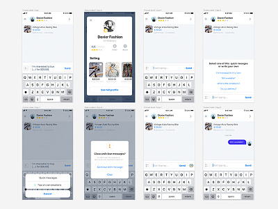 04 MarketPlace - Chat Initiation app appdesign design feed iconography icons iphonex market shop ui ux