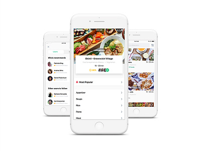 Food Delivery Recommendations app food ios iphone ui ux visual