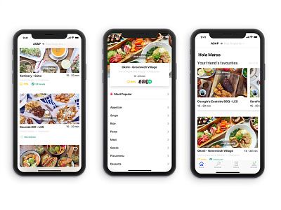Food Delivery Recommendations app food ios iphone ui ux visual