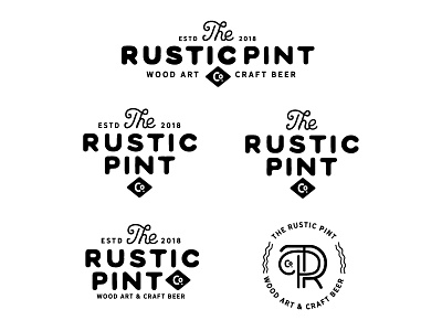 Rustic Pint Logo Exploration beer design illustrator logo logo design paint