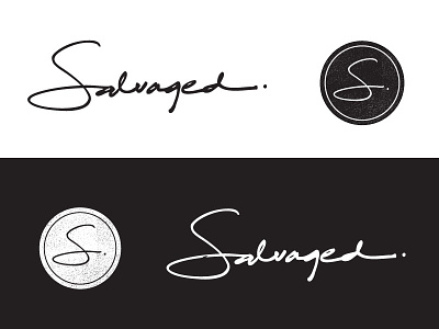 Salvaged Logo and Mark design hand drawn illustrator logo logo design typography