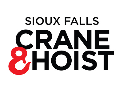 Sioux Falls Crane & Hoist industrial logo logomark