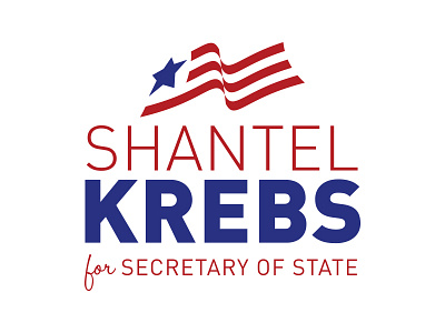 Shantel Krebs for Secretary of State government logo patriotic politics