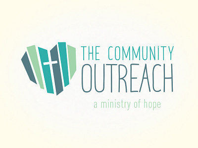 The Community Outreach cross heart logo ministry non profit outreach