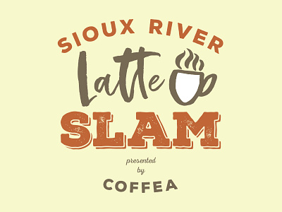 Sioux River Latte Slam coffee fundraiser latte logo poster