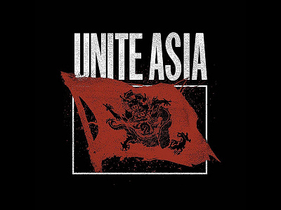 Unite Asia / Tattered Flag graphicdesign merch merch design schpamb tshirt art tshirt graphics unite asia united states