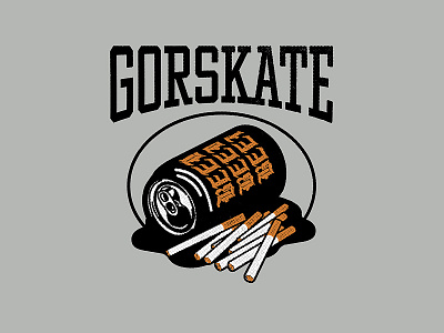 Gorskate badge emblem gorskate logo merch design schpamb skate skate life skateboarding tshirt art tshirt graphics typography