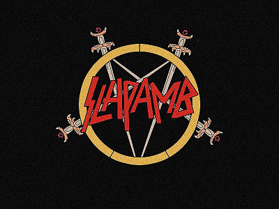 Slayer art bandlogo bandmerch design graphicdesign graphics lettering logo lowbrow lowbrowart metal nobrow popart schpamb slayer spoof trashmetal tshirt tshirtgraphics typography