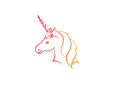 unicorn брендинг вектор дизайн значок логотип типография уб щ