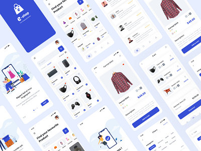 E-commerce UI kit for iOS & Android app ecommerce ecommerce android app ecommerce app ecommerce website free furniture ios app shop shop app style guide