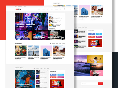 Magazine Landing Page blog landingpage magazine news personal portfolio template ui ux