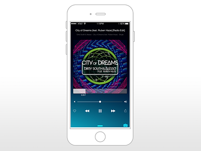 Alternative Music Player For iOS Lock Screen apple ios lock screen ui