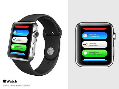 Apple Watch Menu System apple watch menu ui