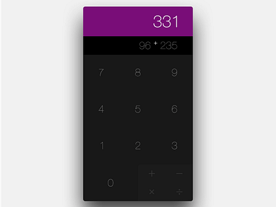 Daily UI day 4 - Calculator