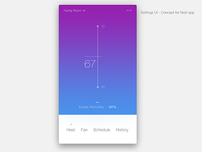 Daily UI day 7 - Settings/ Nest App Concept Vertical