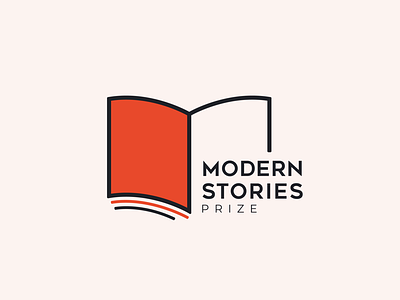 Modern Stories Logo book book award book logo brand identity branding flat design headline publishing literature logo logo design logotype modern stories publishing logo reading reading logo