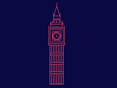 Big Ben big ben city flat flat design graphic icon illustration landmark london tower travel uk