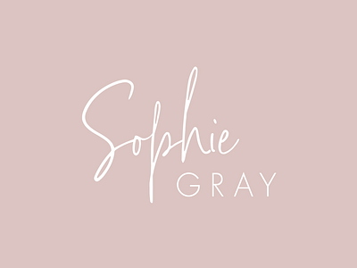 Sophie Gray branding edmonton feminine feminine logo girly identity logo logo design logodesign logotype pink script sophie gray visual identity