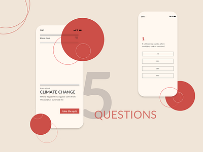 quiz app app design climatechange design ui