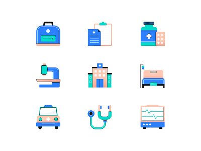 Medical Icon design health hospital icon illustration medical ui vector
