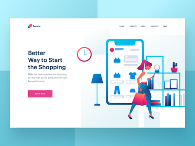 E-commerce header