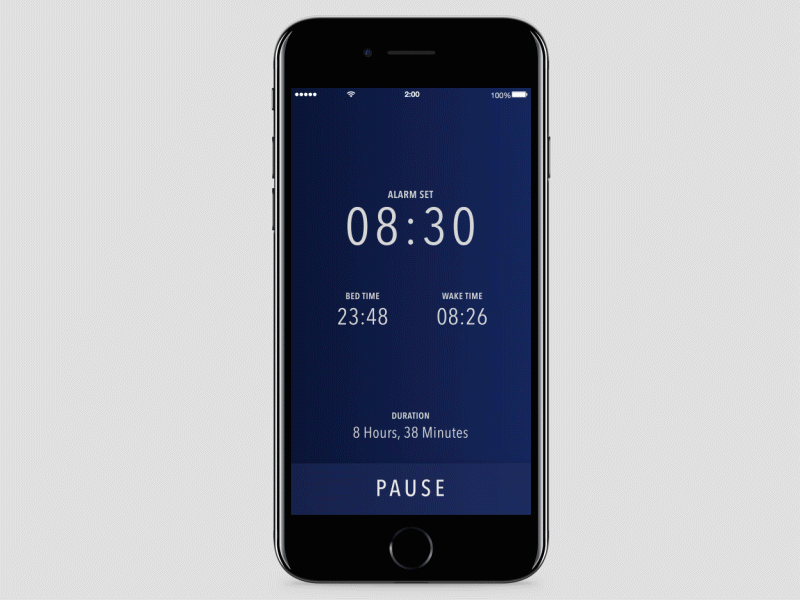 Button Animation for pausing alarm animation app default interaction simple ui alarm