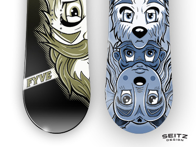 Fyve Multiple illustration snowboard