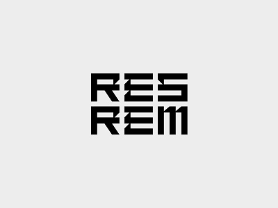 Logo ResRem communication game logo logodesign logotipe rectangle type typography