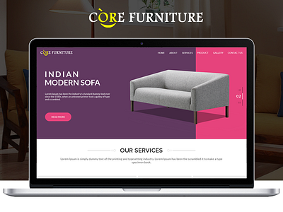 Furniture Web Page adobe photoshop illustrator