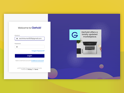 Dashboard Login Page