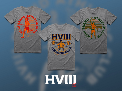 HVIII Brand Goods / Athletic Club apparel design branding fitness identity illustration logo
