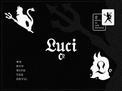 Luci Co. branding devil identity occult typography