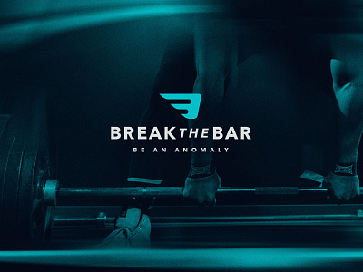 Break The Bar athletic branding identity logo logotype training typography weightlifting