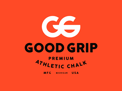 Good Grip Athletic Chalk branding fitness identity logo mark package design