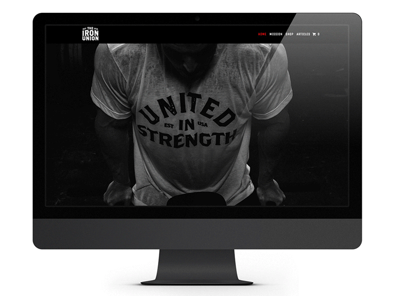 The Iron Union apparel design branding fitness identity logo web design