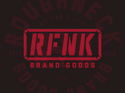 Roughneck Brand Goods branding fitness identity typography weightlifting