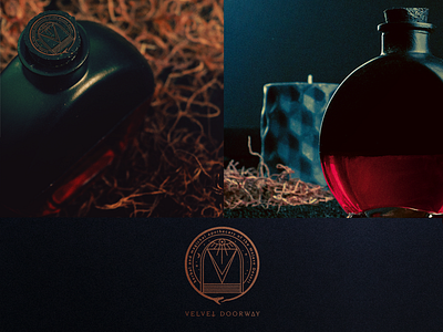 Velvet Doorway branding identity logo package design photography