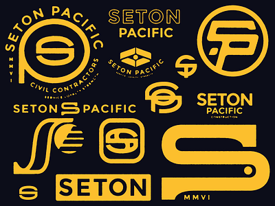 Seton Pacific Civil Construction Co. branding identity logo typography