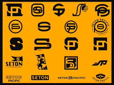 Seton Pacific Civil Construction Co. branding identity logo