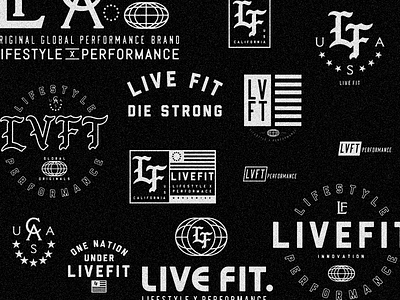 LIVE FIT. apparel design branding identity logo