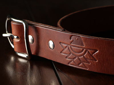 Thunderbird Leather - Belt branding identity leather logo product photography