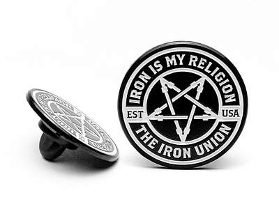 The Iron Union Enamel Pin apparel design branding identity logo