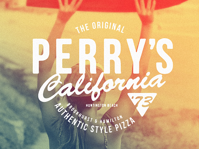 Perrys Pizza - California branding identity logo pizza