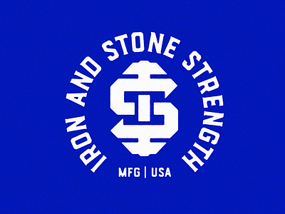 Iron & Stone Strength apparel design branding fitness identity logo