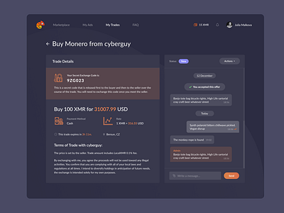 LocalMonero: Trading