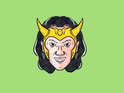 Loki avanger character doodling illustration loki marvel procreate universe